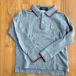 Psycho Bunny Kids Gray Polo with Embroidered Emblem